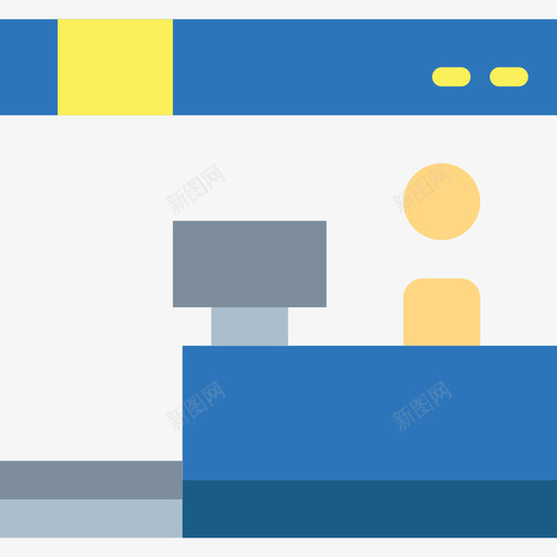 柜台66号机场公寓图标svg_新图网 https://ixintu.com 66号 公寓 机场 柜台