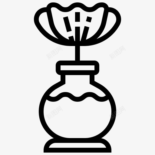 花瓶陶瓷装饰图标svg_新图网 https://ixintu.com 复古 花 花瓶 葡萄酒装饰线 装饰 陶瓷