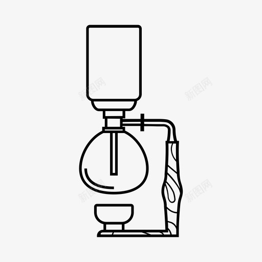 木虹吸管咖啡师酿造图标svg_新图网 https://ixintu.com 咖啡 咖啡厅 咖啡机 虹吸管 过滤 酿造