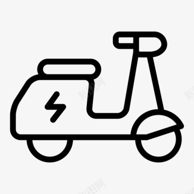 电动摩托车电池滑板车图标图标