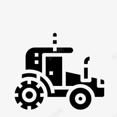 拖拉机农业农场图标图标