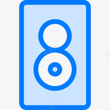 扬声器pc组件7蓝色图标图标