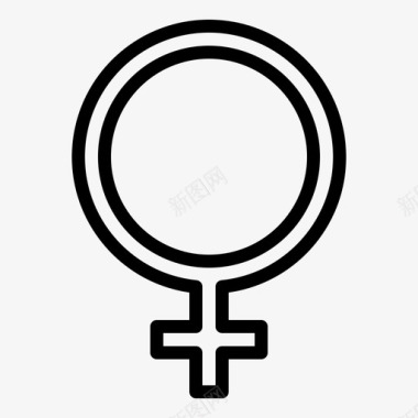 女性生物学性别图标图标