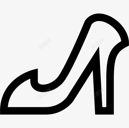 鞋子晚装直线型图标svg_新图网 https://ixintu.com 晚装 直线型 鞋子