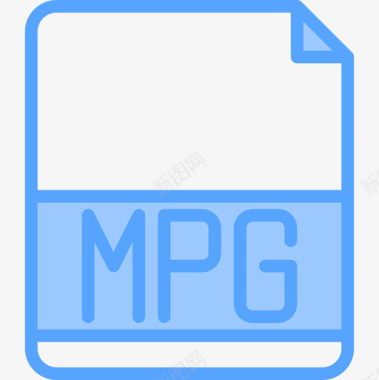 Mpg文件扩展名5蓝色图标图标