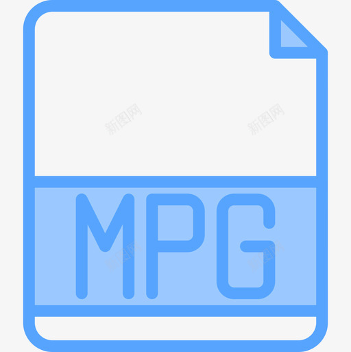 Mpg文件扩展名5蓝色图标svg_新图网 https://ixintu.com Mpg 文件扩展名5 蓝色