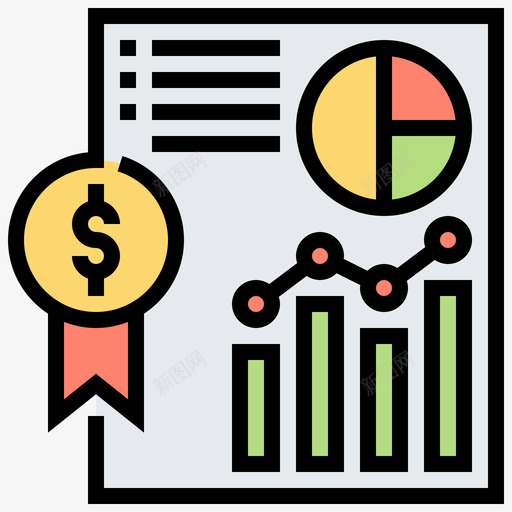报告投资38线性颜色图标svg_新图网 https://ixintu.com 投资38 报告 线性颜色