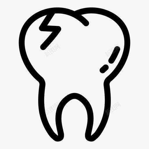 龋齿蛀牙牙图标svg_新图网 https://ixintu.com 治疗 牙医 牙齿 蛀牙 龋齿