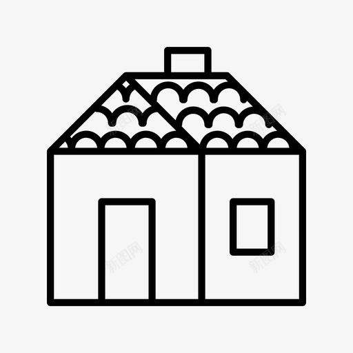 住宅屋顶房屋和建筑物图标svg_新图网 https://ixintu.com 住宅 屋顶 建筑物 房屋