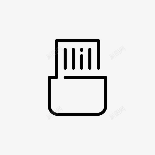 Usb数据存储4线性图标svg_新图网 https://ixintu.com Usb 存储 数据 线性