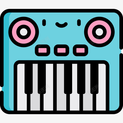 键盘儿童玩具12线性颜色图标svg_新图网 https://ixintu.com 儿童玩具 线性 键盘 颜色