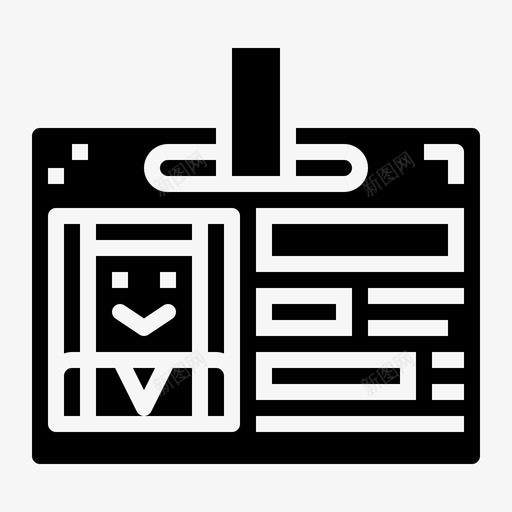 身份证企业报纸图标svg_新图网 https://ixintu.com 企业 报纸 身份证