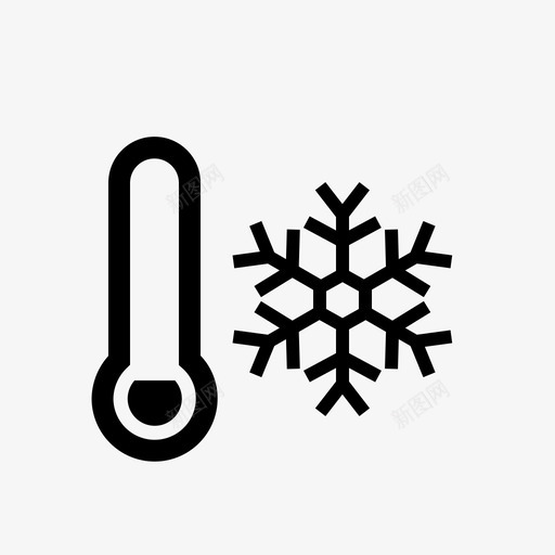 寒冷的温度空气季节图标svg_新图网 https://ixintu.com 储存 冬季 冷的 固体 天气 季节 寒冷 温度 空气