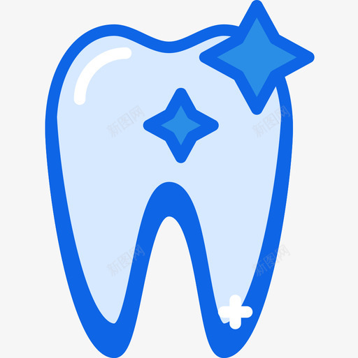 牙齿牙齿13蓝色图标svg_新图网 https://ixintu.com 牙齿 蓝色