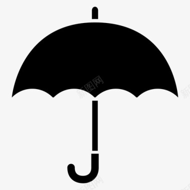 伞保护雨季图标图标