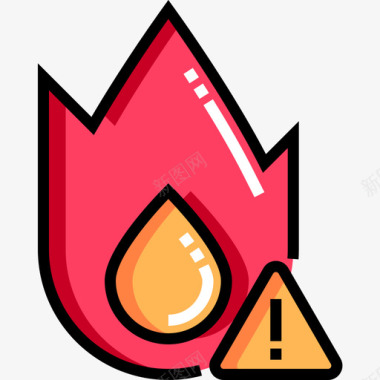 火警domotics10线型颜色图标图标