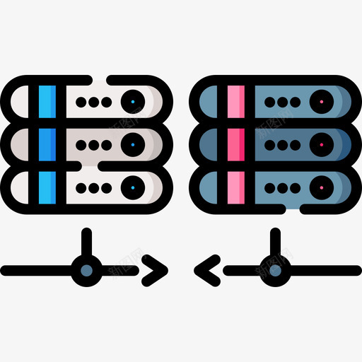 共享网络托管38线性颜色图标svg_新图网 https://ixintu.com 共享 托管 线性 网络 颜色