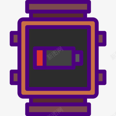 智能手表用户界面智能手表4线性颜色图标图标
