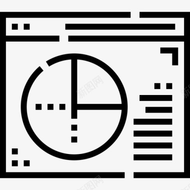 饼图大数据19线性图标图标