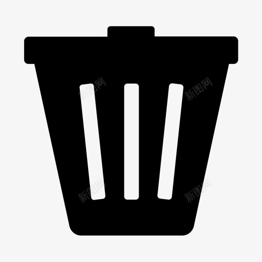删除垃圾桶罐子图标svg_新图网 https://ixintu.com 删除 回收 垃圾桶 符号图标集4 罐子