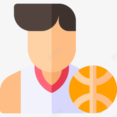 篮球运动员体育头像7平手图标图标