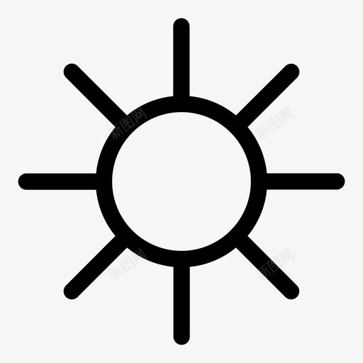 阳光天气图标集svg_新图网 https://ixintu.com 图标 天气 天气图 阳光