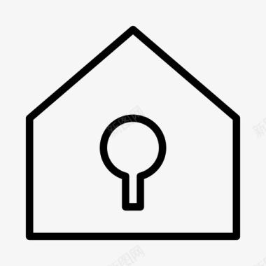 家锁房子保护图标图标