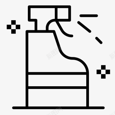 喷雾清洁洗涤剂图标图标