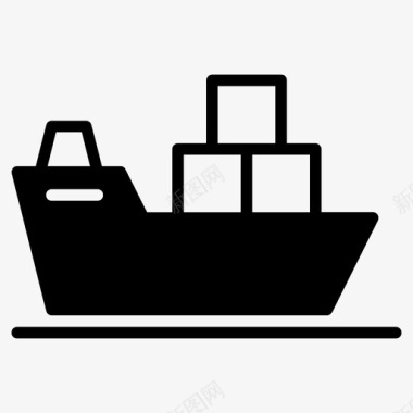船货邮轮船运图标图标