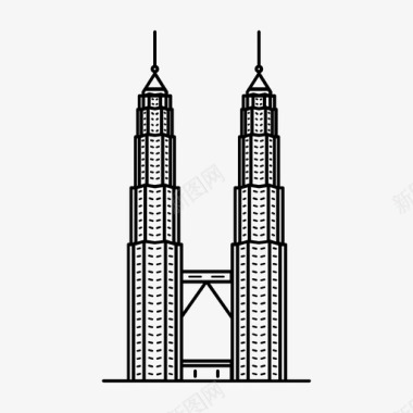 马石油大厦landmark马来西亚图标图标