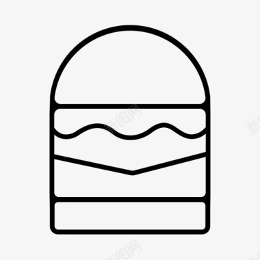 芝士汉堡快餐汉堡包图标图标