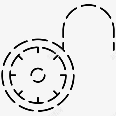 解锁中断挂锁图标图标