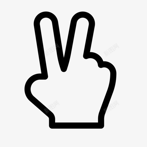 胜利手指手图标svg_新图网 https://ixintu.com v形符号 二 和平 手 手指 胜利 节日庆祝