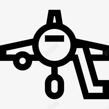 机场航空26直线图标图标