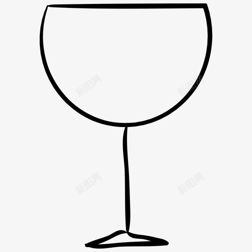 杯子葡萄酒餐厅手绘图标svg_新图网 https://ixintu.com 杯子 葡萄酒 餐厅手绘图标