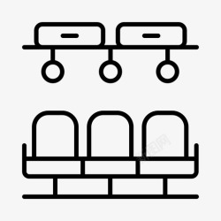 地铁座位旅客列车地铁列车座位图标高清图片