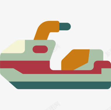 海上滑板车运输119扁平图标图标