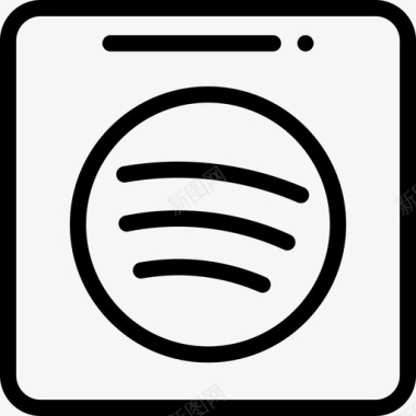 Spotify社交媒体74线性图标图标