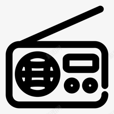 收音机电子家庭图标图标