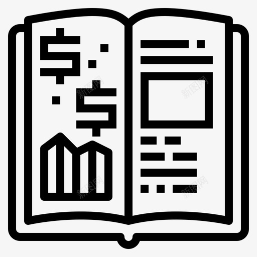 金融书籍教育战略图标svg_新图网 https://ixintu.com 书店 书籍 战略 教育 金融