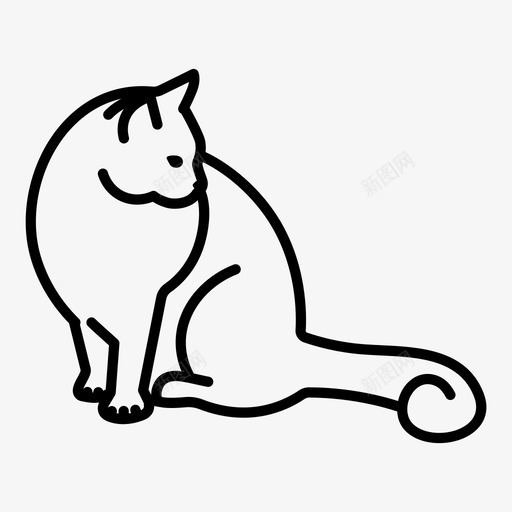 猫动物小猫图标svg_新图网 https://ixintu.com 动物 宠物 小猫