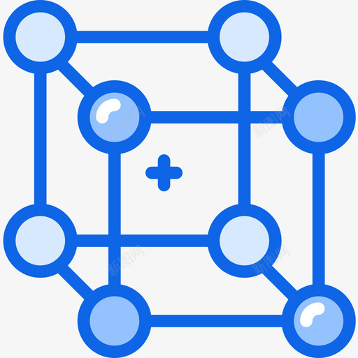 立方体科学82蓝色图标svg_新图网 https://ixintu.com 科学82 立方体 蓝色