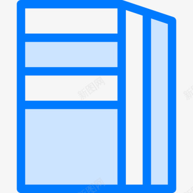 机箱pc组件7蓝色图标图标