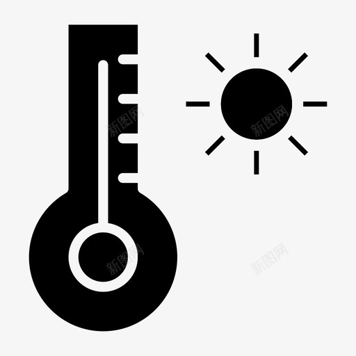 温度计热发烧温度图标svg_新图网 https://ixintu.com 冬季季节 发烧 温度 温度爆表 温度计热 温暖