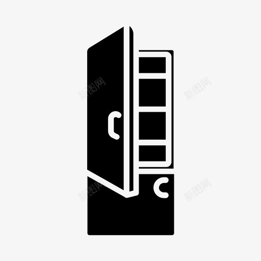 冰箱电器冰柜图标svg_新图网 https://ixintu.com 冰柜 冰箱 冷冻 字形 家用 家用电器 电器