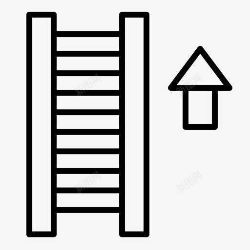 梯子箭头楼梯图标svg_新图网 https://ixintu.com 动机规则轮廓 梯子 楼梯 箭头