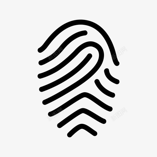 指纹身份印象图标svg_新图网 https://ixintu.com 印象 安全 指纹 身份