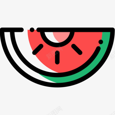 西瓜烧烤19颜色省略图标图标