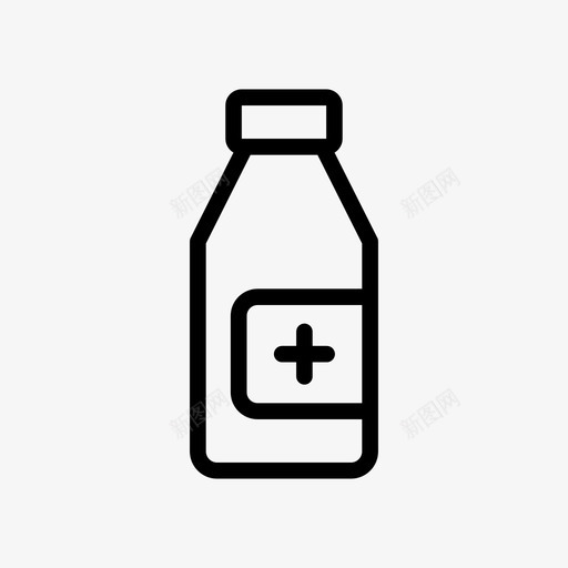 瓶子水饮料图标svg_新图网 https://ixintu.com 医疗 医疗线铭文48像素 水 瓶子 饮料