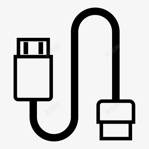 usb线充电器插头图标svg_新图网 https://ixintu.com usb 充电器 插头